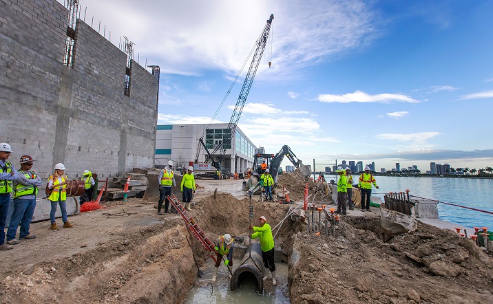 Civil Engineering working out at site